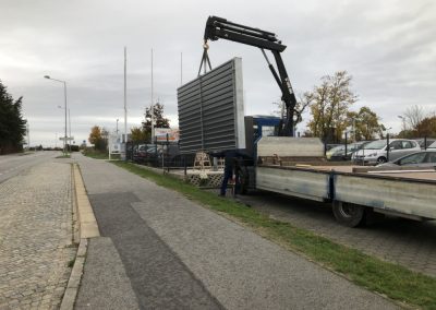 Aufbau LED Werbewand Bautzen