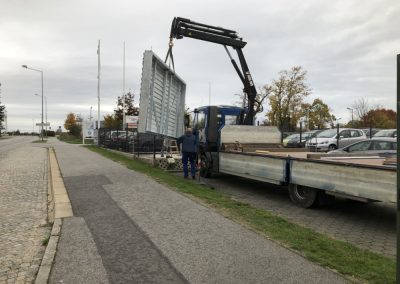 Aufbau LED Werbewand Bautzen