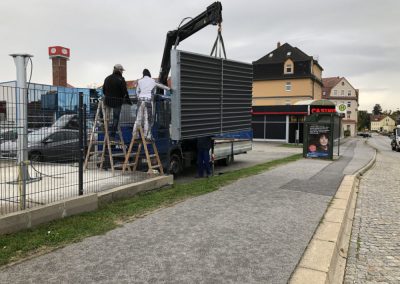 Aufbau LED Werbewand Bautzen