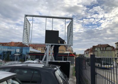 Aufbau LED Werbewand Bautzen