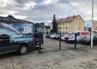 Aufbau LED Werbewand Bautzen