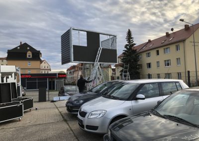 Aufbau LED Werbewand Bautzen