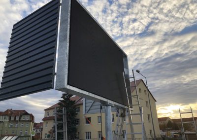 Aufbau LED Werbewand Bautzen