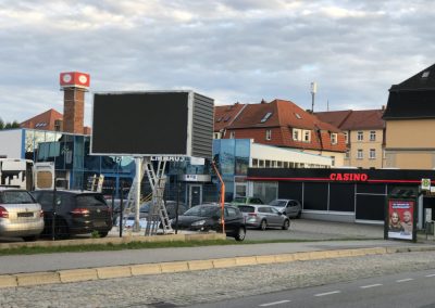 Aufbau LED Werbewand Bautzen