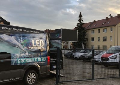 Aufbau LED Werbewand Bautzen