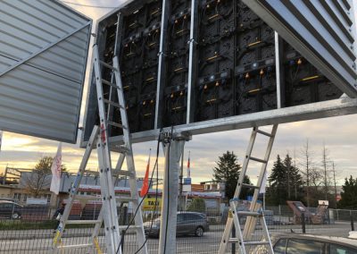 Aufbau LED Werbewand Bautzen