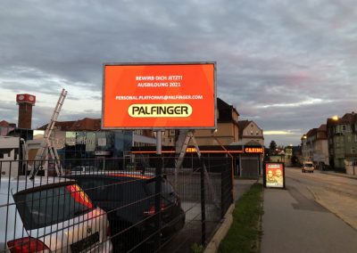 Aufbau LED Werbewand Bautzen