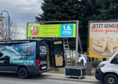 Projekt-Stadt Zittau-Am Rewe Markt. 4.5 qm Led Screen P4.8mm