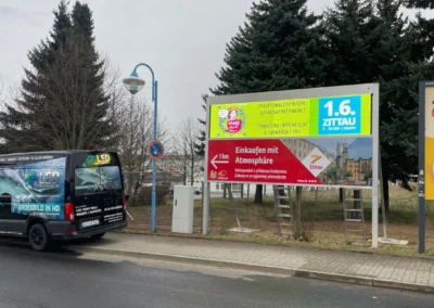 Projekt-Stadt Zittau-Am Rewe Markt. 4.5 qm Led Screen P4.8mm